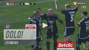 Otamendi fez o terceiro golo do Benfica com Arthur Cabral novamente na jogada