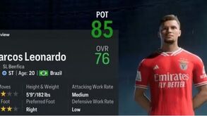EA Sports FC 24: Aqui está a avaliação de Marcos Leonardo