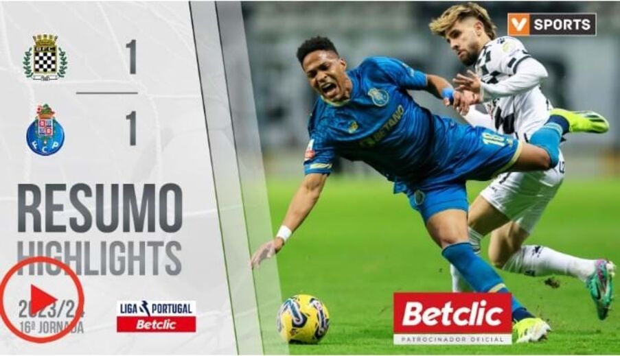 A crónica do Boavista-FC Porto, 1-1: dragão de má vista sai de cabeça baixa