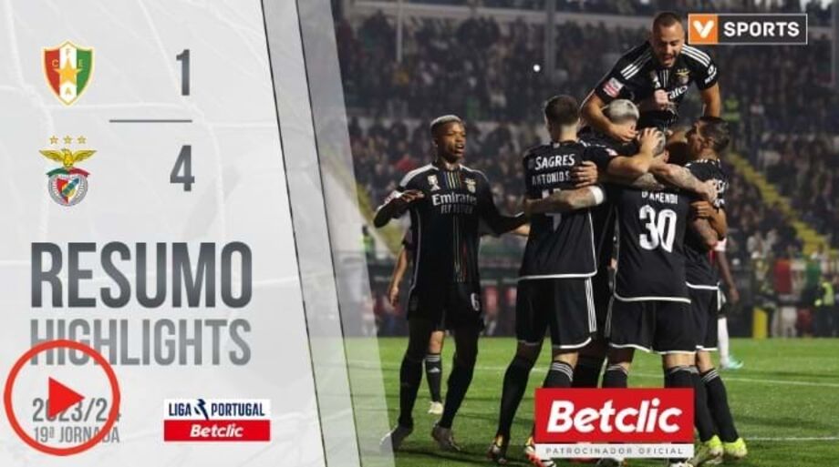 A crónica do Estrela da Amadora-Benfica, 1-4: depois da bicicleta foi um passeio