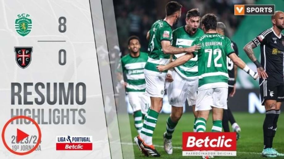 A crónica do Sporting-Casa Pia, 8-0: a noite ruidosa do leão avassalador