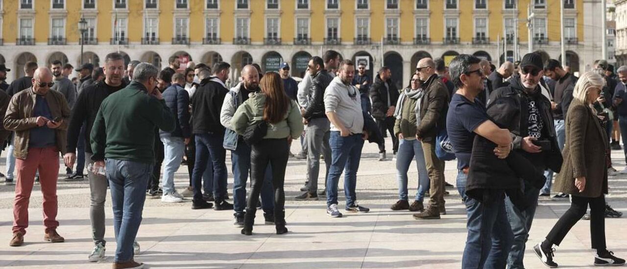 Polícias no Terreiro do Paço