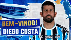 Diego Costa apresentado no Grémio