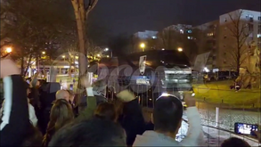 O momento da chegada do autocarro do V. Guimarães ao Estádio D. Afonso Henriques