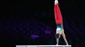 José Nogueira em 19.º no exercício de solo da Taça do Mundo do Cairo