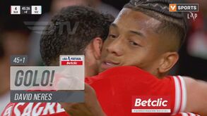 Rafa assistiu para o 'bis' de David Neres frente ao Vizela