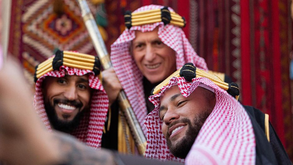 As imagens de Jorge Jesus e Neymar nas celebrações do dia da fundação do estado saudita