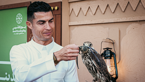 Cristiano Ronaldo e Luís Castro nas celebrações do dia da fundação do estado saudita do Al Nassr