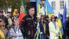 Trubin presente em manifestação de apoio à Ucrânia que decorreu em Lisboa