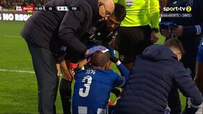 O momento em que Pepe ficou a sangrar abundantemente da cabeça