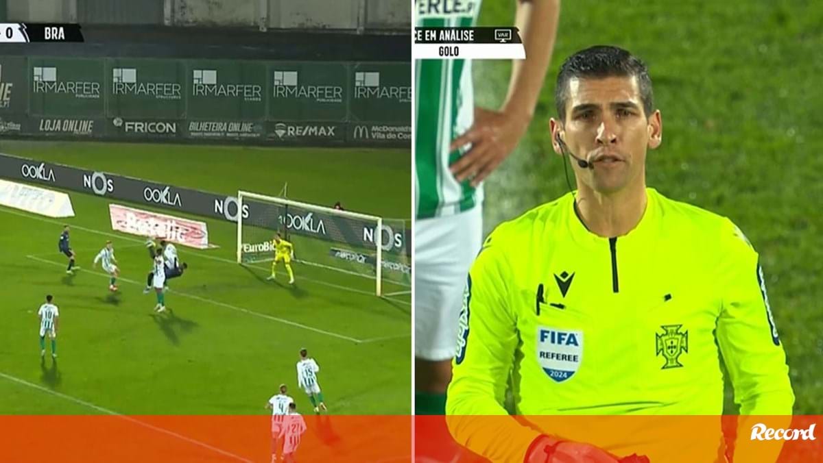 Momento inédito na Liga Betclic: árbitro explicou em direto a decisão de anular este golaço a Banza no Rio Ave-Sp. Braga