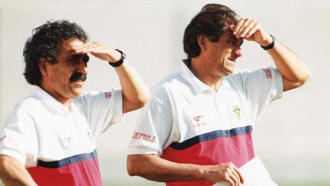 Pietra e Manuel José no Benfica em 1997