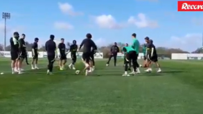 Má notícia para Amorim no treino da véspera do jogo com a Atalanta