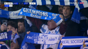 Real Sociedad caiu nos 'oitavos' mas adeptos despediram-se da equipa desta forma
