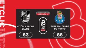 Liga Betclic masculina: o resumo do V. Guimarães-FC Porto