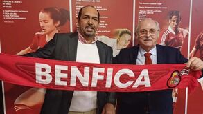 Domingos Almeida Lima e Isaías nas comemorações do 20.º aniversário da Casa do Benfica de Belmonte