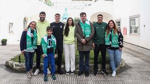 Luís Neto, Iván Fresneda, Fátima Pinto e Rafa Félix num evento de solidariedade do Sporting