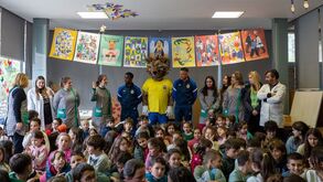 Pedro Moreira e Moses em campanha para chamar público ao jogo com o Farense