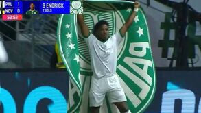 O golo de Endrick que leva o Palmeiras à final do Paulistão