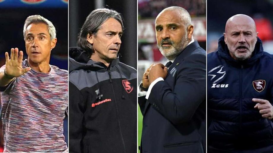 Paulo Sousa, Filippo Inzaghi, Fabio Liverani e Stefano Colantuono: os quatro treinadores da Salernitana esta época