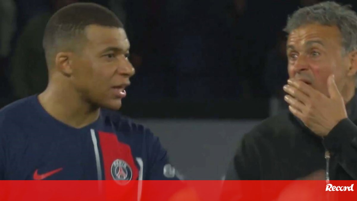 A discussão de Mbappé e Luis Enrique após empate do PSG com lanterna-vermelha da Ligue 1