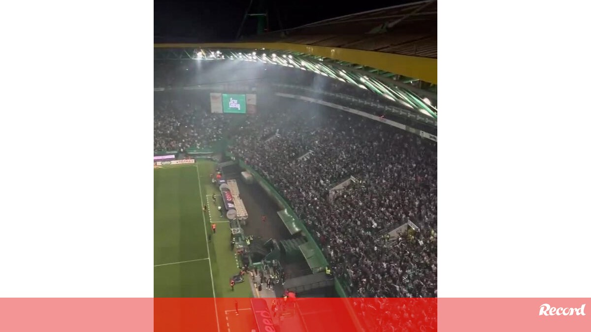 O primeiro golo do Sporting no dérbi visto da... cobertura do estádio