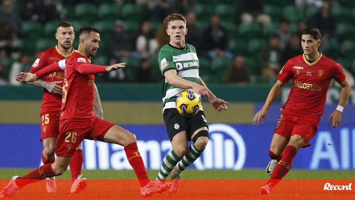 O onze do Sporting para o jogo com o Gil Vicente