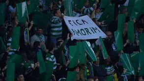 «Fica Amorim»: o pedido de adepto nas bancadas de Alvalade ao treinador do Sporting