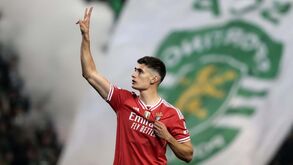 O gesto de António Silva após o dérbi: apontou ao símbolo do Benfica e mostrou 3 dedos