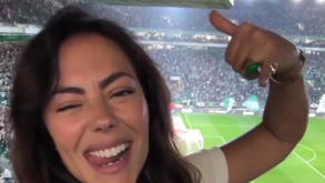 Sofia Ribeiro sem filtros nos festejos após vitória do Sporting no dérbi com o Benfica