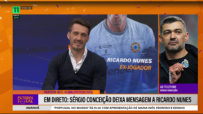 Sérgio Conceição deixa abraço a Ricardo Nunes: «Era para ter sido domingo, mas a azia não deixou...»