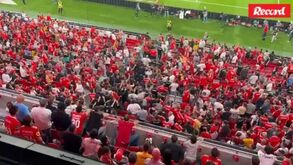 Benfica-Marselha: casuals entram na zona dos Diabos Vermelhos e obrigam polícia a intervir