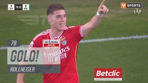 Assim foi o primeiro golo de Rollheiser com a camisola do Benfica: veja o lance