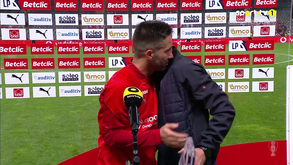 João Moutinho deu o prémio de Homem do Jogo a Rui Duarte: «Obrigado por tudo, por continuar connosco»