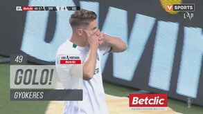 Trincão assistiu e Gyökeres bisou: o terceiro golo do Sporting frente ao V. Guimarães