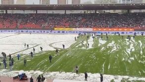 Aconteceu na Suíça: nevão interrompe jogo e ultras do Zurique invadem o campo para darem uma 'ajudinha'