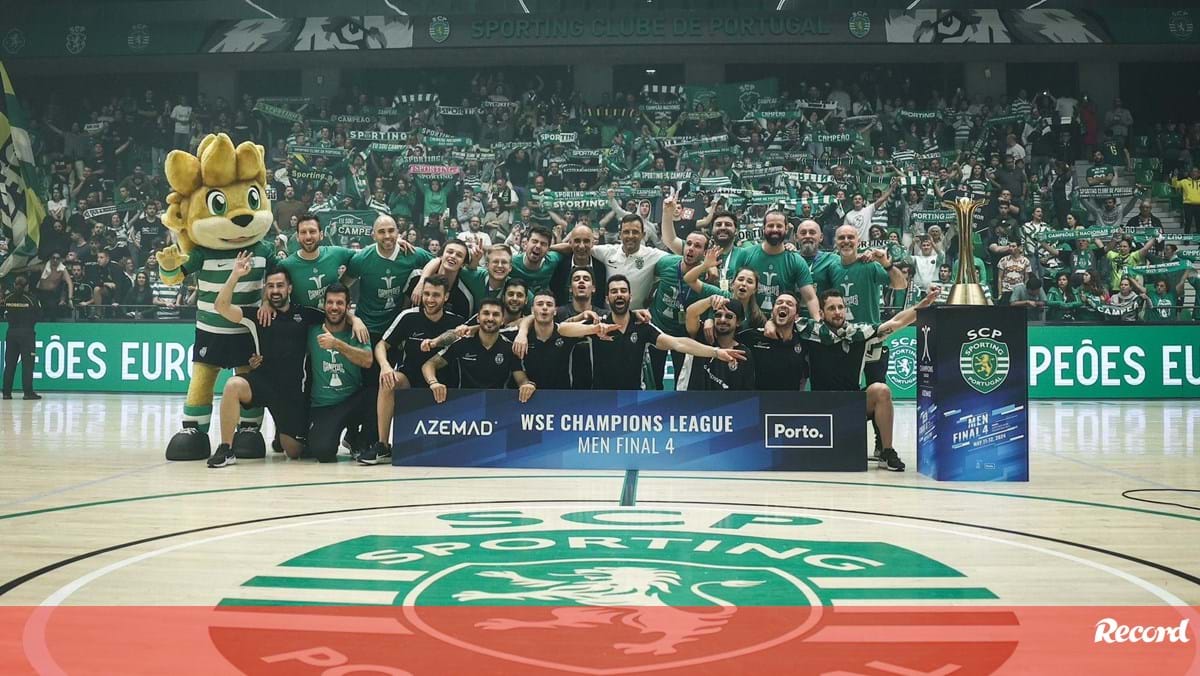 The European champions celebrated with fans at the Pavelhão João Rocha – Roller Hockey