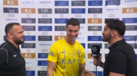 Cristiano Ronaldo estava a responder em português e de repente...: «Ah! Agora estou a falar em inglês...»