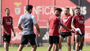 Benfica regressou aos treinos com três indisponíveis