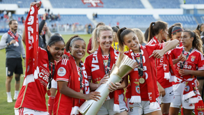 As imagens da festa do Benfica após conquista da Taça da Liga feminina