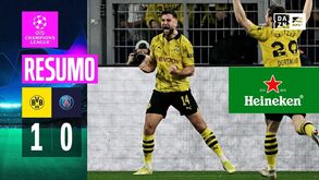 O resumo do Borussia Dortmund-Paris SG: o golo, os casos e outros lances