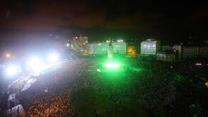 Um mar verde no Marquês de Pombal: as imagens da enchente na festa do Sporting