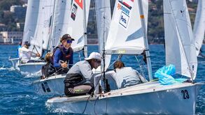 Diogo Costa e Carolina João na regata de medalhas do Europeu de 470