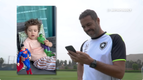 A emoção de Artur Jorge ao ser surpreendido pelo Botafogo com vídeo do neto