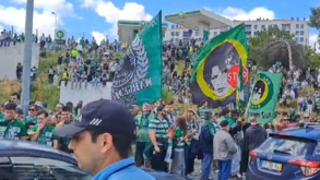 Grande ambiente em Alvalade: milhares em festa à espera da chegada do autocarro