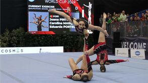 Ginastas portugueses em quatro finais da Taça do Mundo de acrobática da Maia