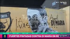 «Ainda vais voltar?»: mural de Di María em Rosário vandalizado