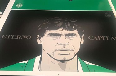 Sporting prepara homenagem a Manuel Fernandes: as cartolinas com o rosto do Eterno Capitão