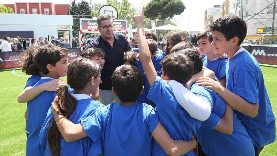 Fernando Mendes no evento do Projeto Footpark