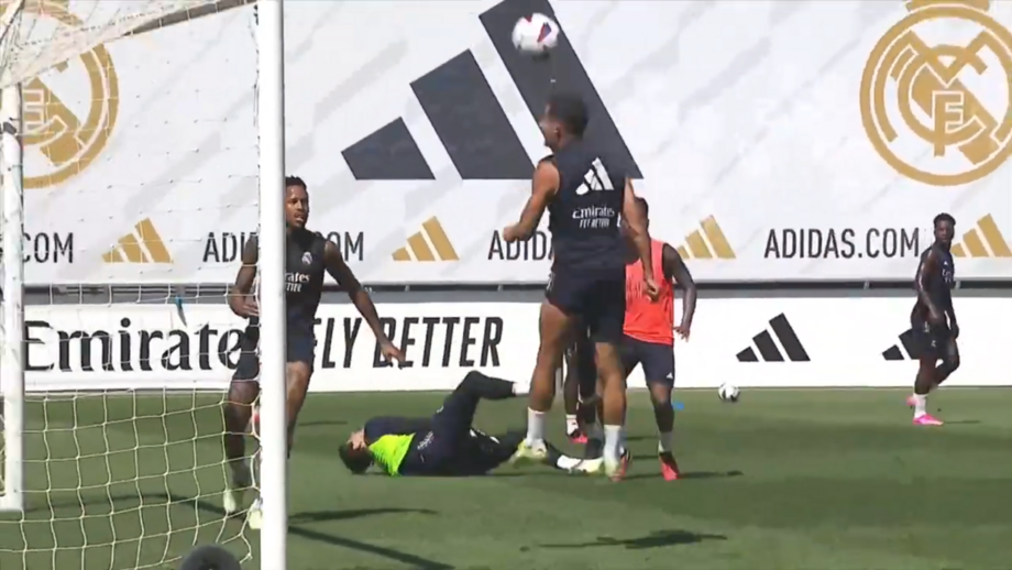 Num treino do Real Madrid